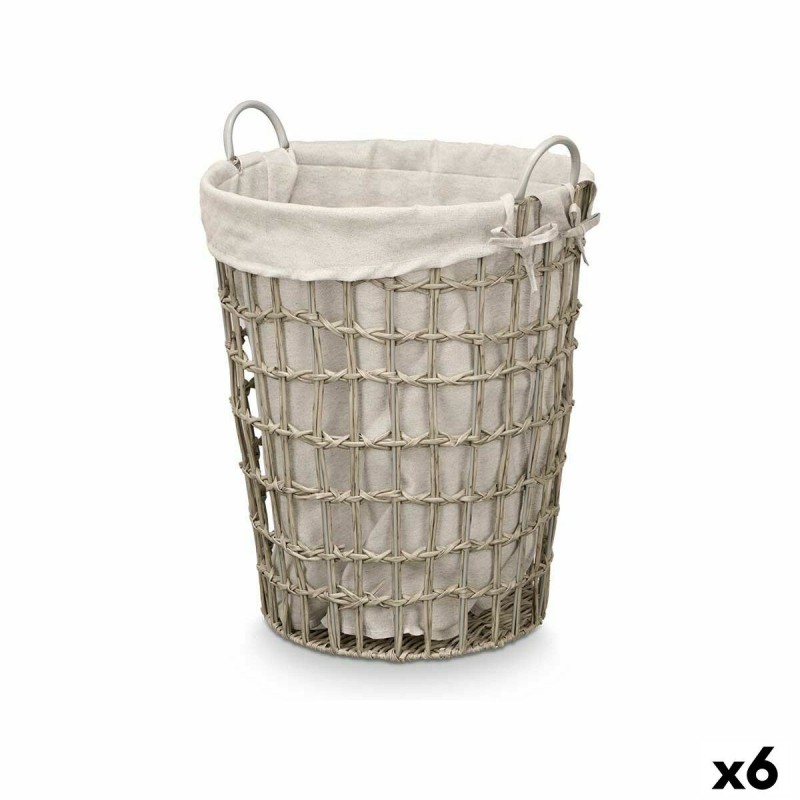 Cesto Kipit HX30550 Grigio Poliestere Stoffa polipropilene Ferro Plastica 50 % cotone 46 x 59 x 43 cm (6 Unità)
