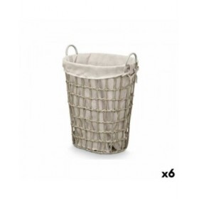 Cesto Kipit HX30553 Grigio Poliestere Stoffa polipropilene Ferro Plastica 50 % cotone 49 x 58 x 35 cm (6 Unità)