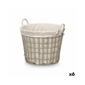 Cesto Kipit HX30559 Grigio Poliestere Stoffa polipropilene Ferro Plastica 50 % cotone 53 x 43 x 44 cm (6 Unità)