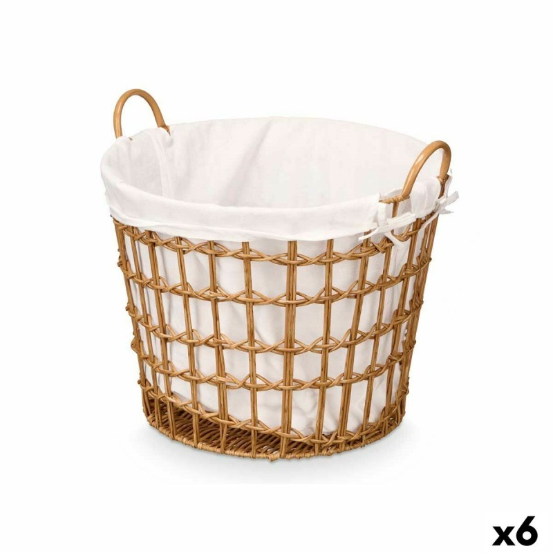 Cesto Kipit HX30561 Naturale Poliestere Stoffa polipropilene Ferro Plastica 50 % cotone 50 x 43 x 44 cm (6 Unità)