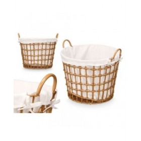 Cesto Kipit HX30561 Naturale Poliestere Stoffa polipropilene Ferro Plastica 50 % cotone 50 x 43 x 44 cm (6 Unità)