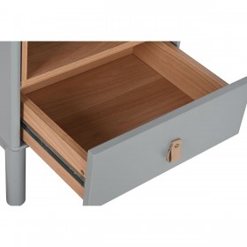 Comodino Home ESPRIT Azzurro Grigio Naturale Legno MDF 48 x 40 x 55 cm