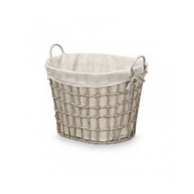 Cesto Kipit HX30562 Grigio Poliestere Stoffa polipropilene Ferro Plastica 50 % cotone 55,6 x 42,5 x 40 cm (6 Unità)
