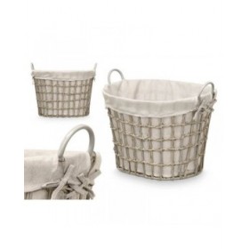 Cesto Kipit HX30562 Grigio Poliestere Stoffa polipropilene Ferro Plastica 50 % cotone 55,6 x 42,5 x 40 cm (6 Unità)