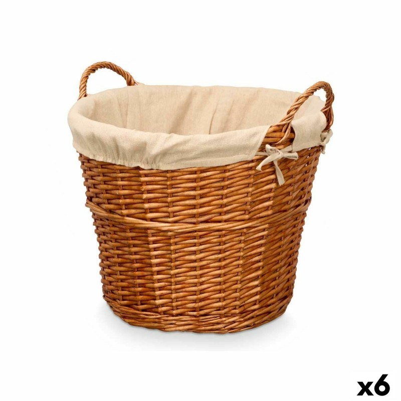 Cesto Kipit HX31037 Naturale Poliestere vimini Stoffa 50 % cotone 50 x 42 x 45 cm (6 Unità)