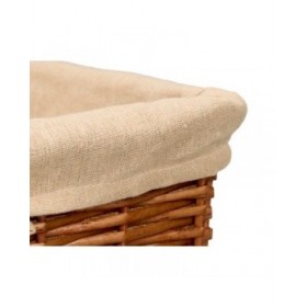 Set di Cesti Kipit HX31449S/3 Naturale Poliestere vimini Stoffa 50 % cotone 39 x 16 x 30 cm 3 Pezzi (6 Unità)