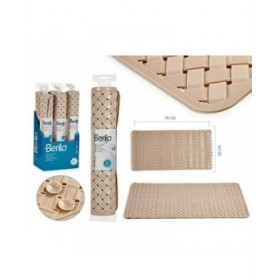Tappeto da bagno Berilo AR1910100 Beige PVC 38 x 0,03 x 78 cm (6 Unità)