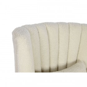 Poltrona Home ESPRIT Bianco Naturale Legno d'albero della gomma 73 X 65 X 87 cm