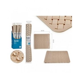 Tappeto da bagno Berilo AR1910106 Beige PVC 0,03 x 50 x 50 cm (6 Unità)