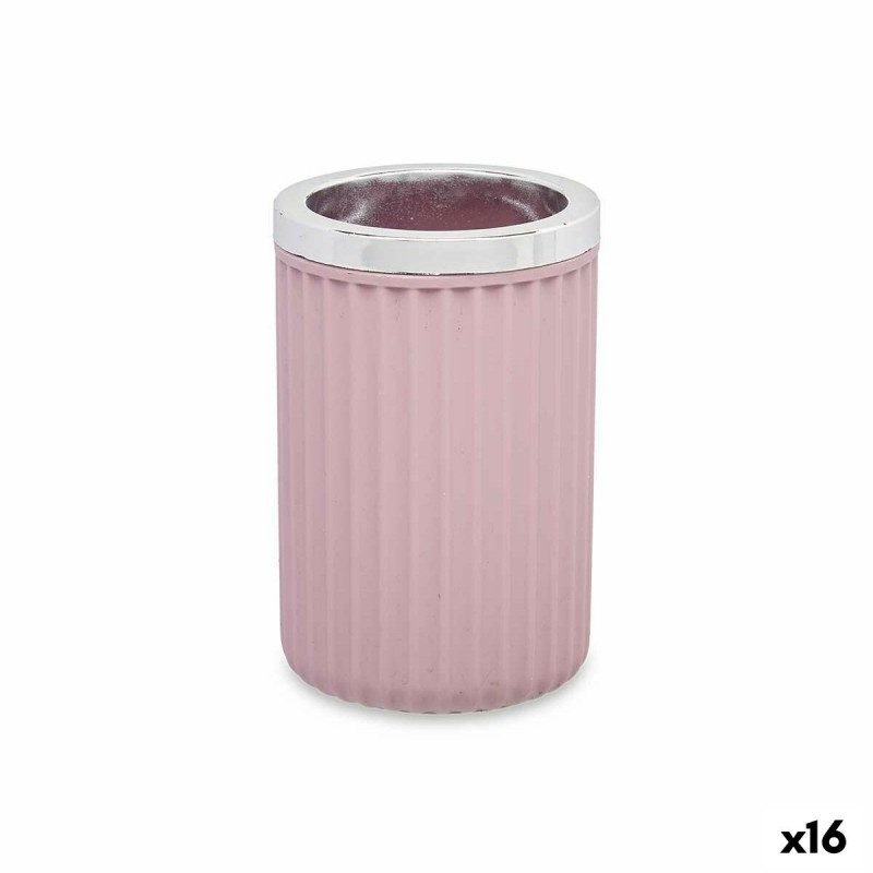 Bicchiere Berilo 3436-4 Rosa Plastica 7,5 x 11,5 x 7,5 cm (16 Unità)