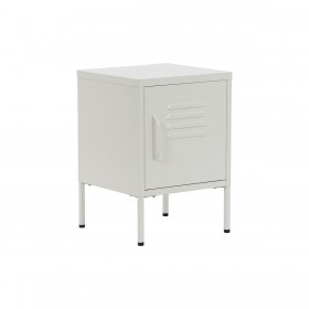 Comodino Home ESPRIT Bianco Metallo 35 x 35 x 51 cm