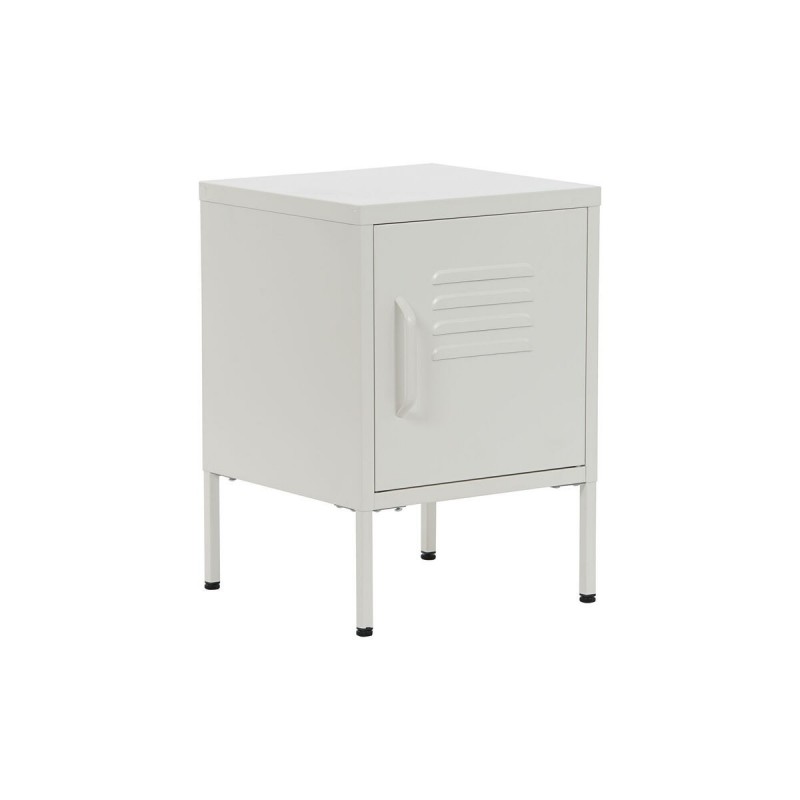 Comodino Home ESPRIT Bianco Metallo 35 x 35 x 51 cm