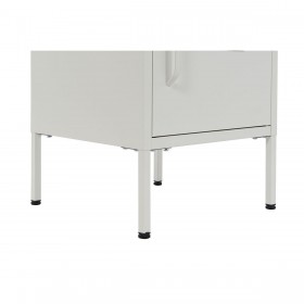 Comodino Home ESPRIT Bianco Metallo 35 x 35 x 51 cm