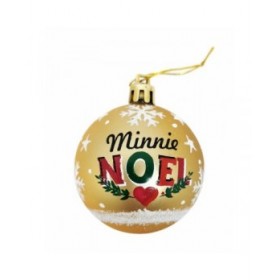 Palla di Natale Minnie Mouse Lucky Dorato 10 Unità Plastica (Ø 6 cm)