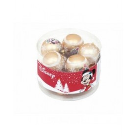 Palla di Natale Minnie Mouse Lucky Dorato 10 Unità Plastica (Ø 6 cm)