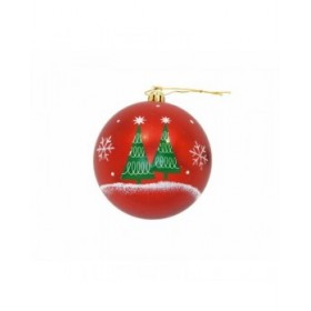 Palla di Natale Mickey Mouse Happy smiles 10 Unità Rosso Plastica (Ø 6 cm)