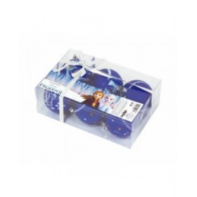 Palla di Natale Frozen Memories 6 Unità Azzurro Bianco Plastica (Ø 8 cm)