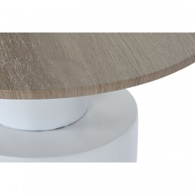 Tavolo aggiuntivo Home ESPRIT Bianco Naturale Metallo Legno MDF 55 x 55 x 52,5 cm