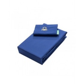 Set di Lenzuola Benetton Azzurro Individuale 3 Pezzi