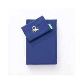 Set di Lenzuola Benetton Azzurro Individuale 3 Pezzi