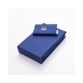Set di Lenzuola Benetton Azzurro Individuale 3 Pezzi