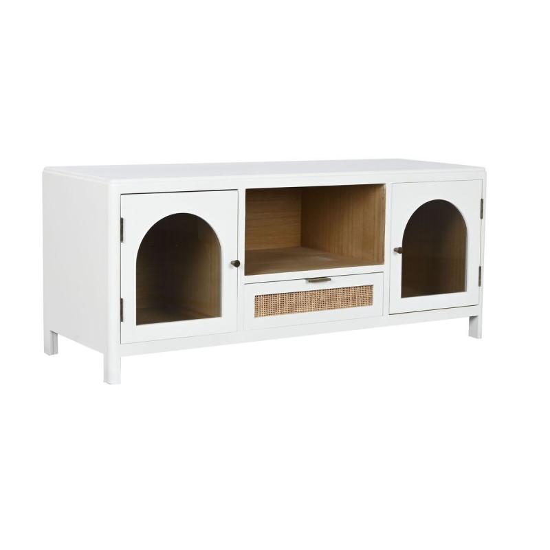 Mobile TV Home ESPRIT Bianco Cristallo Legno di paulownia 120 x 40 x 50 cm