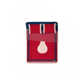 Set di Lenzuola Benetton Rosso Standard Pera 4 Pezzi