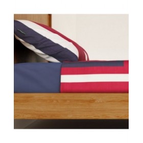 Set di Lenzuola Benetton Rosso Standard Pera 4 Pezzi