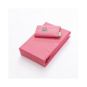 Set di Lenzuola Benetton Rosa Individuale 3 Pezzi