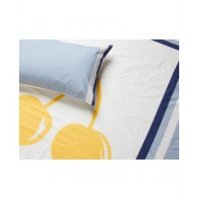 Set di Lenzuola Benetton Giallo Azzurro Ciliegie 3 Pezzi