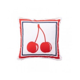 Cuscino Benetton Bianco Rosso Ciliegie 40 x 40 cm Quadrato