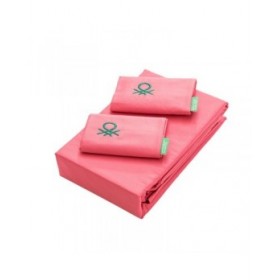 Set di Lenzuola Benetton Rosa 4 Pezzi