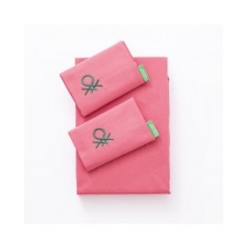Set di Lenzuola Benetton Rosa 4 Pezzi