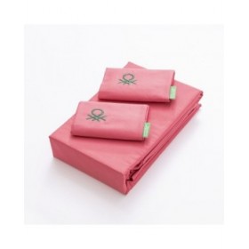 Set di Lenzuola Benetton Rosa 4 Pezzi
