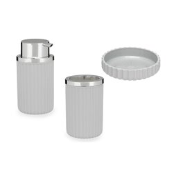 Set di vasi da fiori Home ESPRIT Grigio Fibra di Vetro Magnesio 55 x 55 x 55,5 cm (3 Unità)