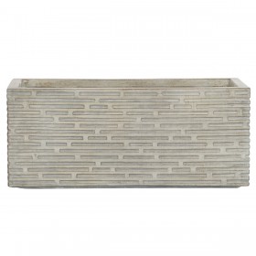 Vaso rettangolare da Balcone Home ESPRIT Beige Fibra di Vetro Magnesio 74,5 x 37,5 x 37,5 cm