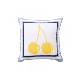 Cuscino Benetton Giallo Bianco Ciliegie 40 x 40 cm Quadrato