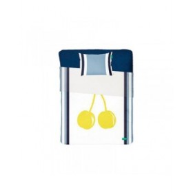 Set di Lenzuola Benetton Giallo Azzurro Ciliegie 3 Pezzi