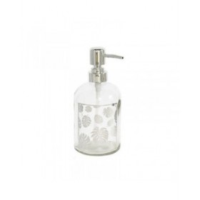 Dispenser di Sapone Gerimport Trasparente Argentato 430 ml