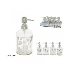 Dispenser di Sapone Gerimport Trasparente Argentato 430 ml