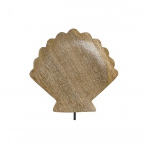 Statua Decorativa Home ESPRIT Bianco Naturale Conchiglia Mediterraneo 18 x 5 x 28 cm