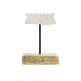 Statua Decorativa Home ESPRIT Bianco Naturale Conchiglia Mediterraneo 18 x 5 x 28 cm