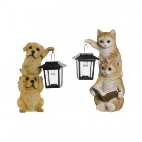 Statua Decorativa da Giardino Home ESPRIT Resina 17,5 x 14 x 24 cm (2 Unità)