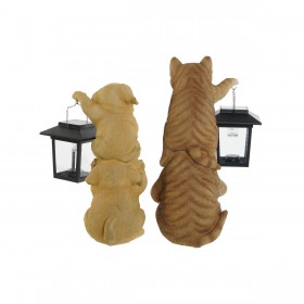 Statua Decorativa da Giardino Home ESPRIT Resina 17,5 x 14 x 24 cm (2 Unità)