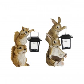 Statua Decorativa da Giardino Home ESPRIT Resina 19 x 17 x 24,5 cm (2 Unità)