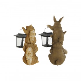 Statua Decorativa da Giardino Home ESPRIT Resina 19 x 17 x 24,5 cm (2 Unità)