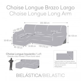 Rivestimento per chaise longue braccio lungo sinistro Eysa THOR Marrone 170 x 110 x 310 cm