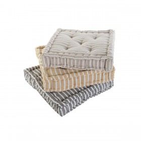 Cuscino Home ESPRIT Giallo Beige Mediterraneo 56 x 56 x 13 cm (3 Unità)