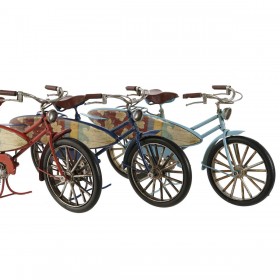 Statua Decorativa Home ESPRIT 27 x 9,5 x 14,5 cm (3 Unità) Bicicletta