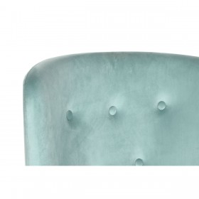 Sedia a Dondolo Home ESPRIT Nero Blu cielo Poliestere Metallo 68 x 90 x 92 cm